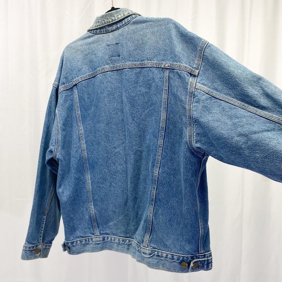 Vintage Denim Men's Carhartt jean jacket Streetwear Retro made in USA Large - Picture 5 of 13